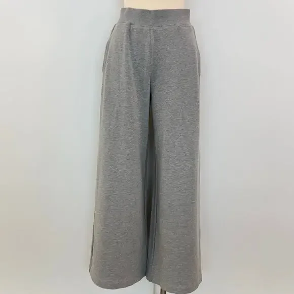 L'Agence Wide Leg Baggy Sweatpants High Rise Heather Gray Size S NWT - Picture 2 of 9
